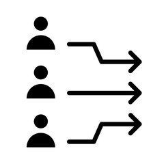 Unified Team Vector Glyph Icon Design