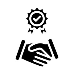 Joint Venture Vector Glyph Icon Design