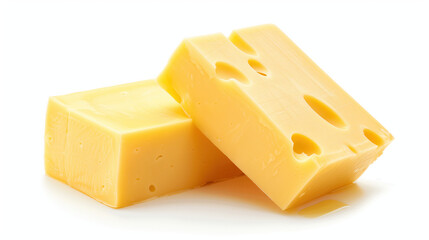 Detailed 3D Butter Rendering with Crisp White Background Perfect for Culinary and Dairy Product Advertisements