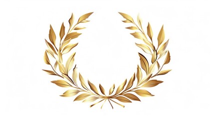 Logo design, golden color, vector and illustration of laurel, victory award, best