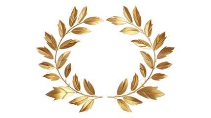 Logo design, golden color, vector and illustration of laurel, victory award, best