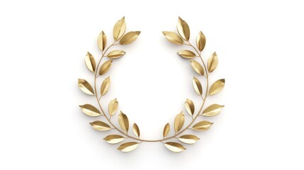 Logo design, golden color, vector and illustration of laurel, victory award, best