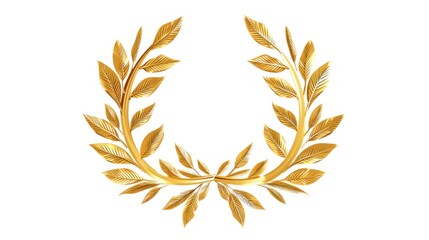 Logo design, golden color, vector and illustration of laurel, victory award, best