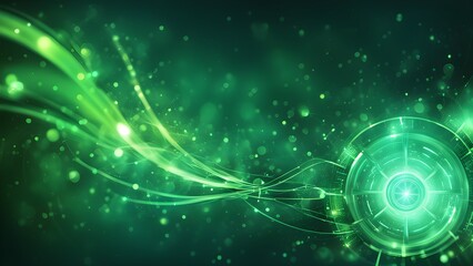 A green background with a green circle in the middle