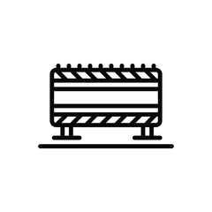 Black line icon for barrier