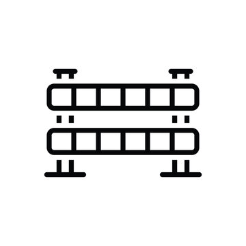 recommend clip art: Black line icon for barrier