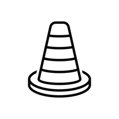 Black line icon for cone