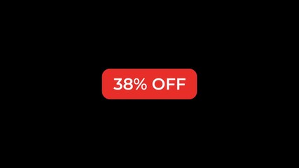 38 Percent Off Red Button Animation 