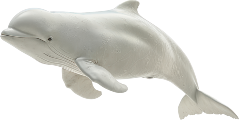 White dolphin leaps
