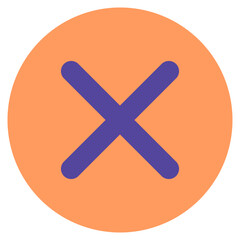 Obraz premium Vector Icon Cross, Cancel, Close, Delete, Reject, Remove