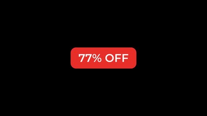 77 Percent Off Red Button Animation 