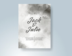 Wedding invitation with abstract watercolor background