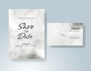 Wedding invitation with abstract watercolor background