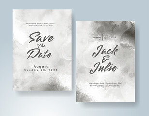 Wedding invitation with abstract watercolor background