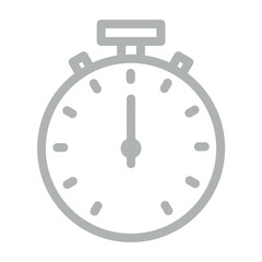 stopwatch Vector Line Grey Icon Design