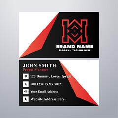 Simple business card design template
