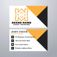 Simple business card design template
