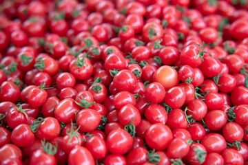 A lot of cherry tomatoes background