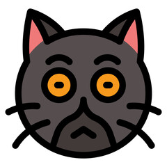 Vector Icon Shocked, Cat, Animal, Expression, Cat Emoji