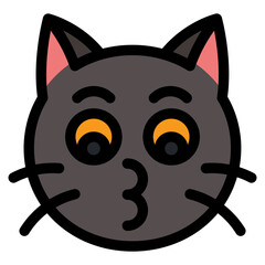 Vector Icon Kiss, Cat, Animal, Expression, Cat Emoji