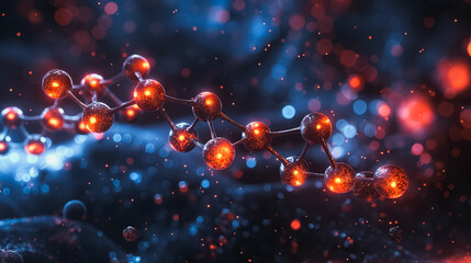 Clean background with a hexagon DNA network design, illustrating advanced science, chemical processes, and biotechnology concepts.
