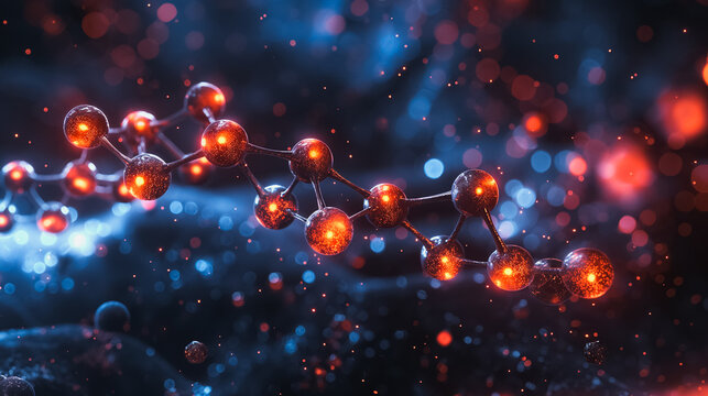 Clean background with a hexagon DNA network design, illustrating advanced science, chemical processes, and biotechnology concepts.