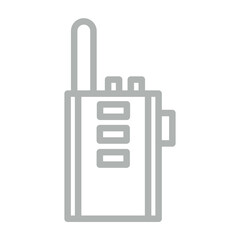 Radio Set Vector Line Grey Icon Design