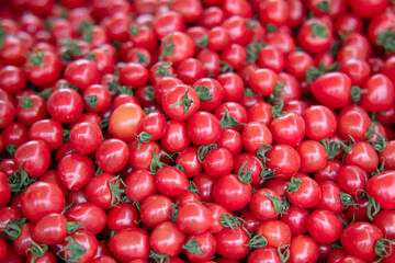A lot of cherry tomatoes background