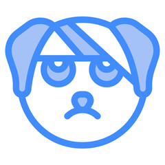 Obraz premium Vector Icon Injured, Dog, Animal, Wildlife, Dog Emoji