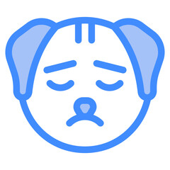 Vector Icon Calm, Dog, Animal, Wildlife, Dog Emoji