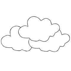 Clouds isolated in white 