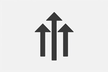 Fototapeta premium Three arrows with different lengths and shapes pointing in opposite directions