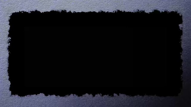 Single horizontal letterbox matte border with paper textured of grey dark and light background, ready for luma key