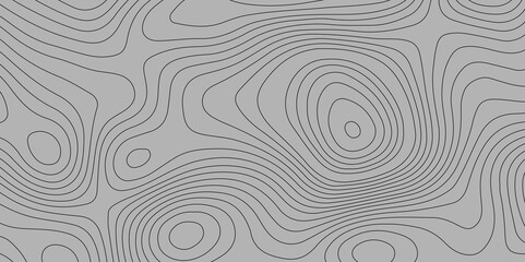 Topography black wave line contour map background design. gray background and black line background. modern design Imitation geographical map vector illustration.