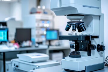 Scanning electron microscope in a physical lab, computer education, atom observation, nano