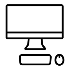 Dsktop Vector Line Icon Design