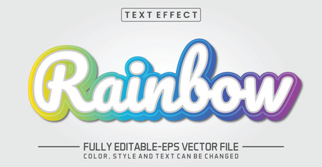 Obraz premium Rainbow font Text effect editable