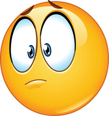 Emoji emoticon showing an anxious or worried expression