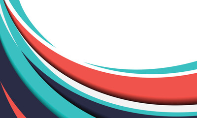 Abstract curved lines racing style car wrap sticker template