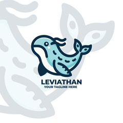 Legendary Animal Leviathan Logo Vector design