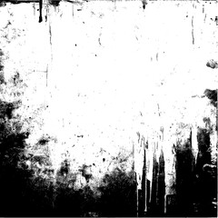 Vintage Acrylic Wash Texture in Monochrome - Grungy Canvas Background