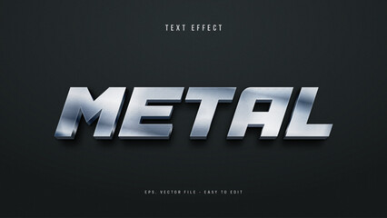Metal steel editable text effect