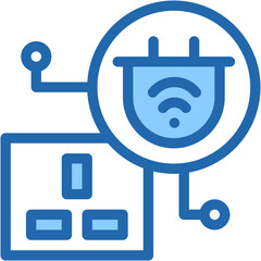 Vector Icon Smart Plug, Smart Switch, Wifi, Button, Smart Switch