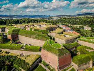 Kłodzko Fortress. Aerial shots. Lots of sun