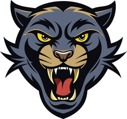 vector Drawing of a Angry panther 
