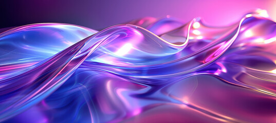Purple and Blue Gradient Waves