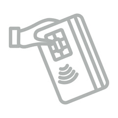 Obraz premium Credit Card Payment Vector Line Grey Icon Design