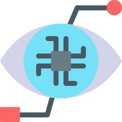 Vector Icon Bionic Eye, Electronics, Technology, Future, Robotics