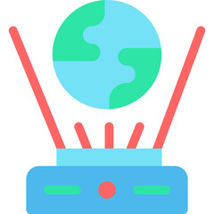 Vector Icon Hologram, Science Fiction, Robotics, Electronics, Technology