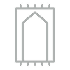 prayer rug Vector Line Grey Icon Design